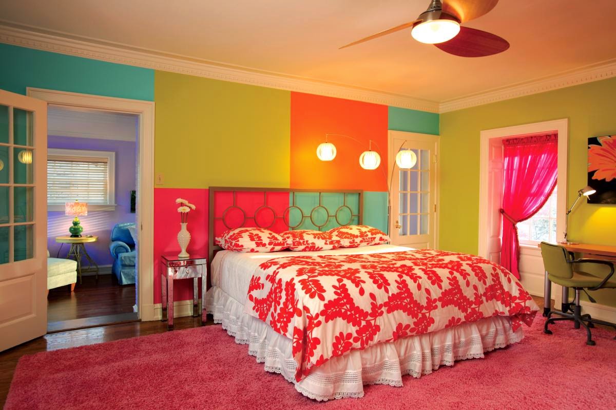 bedrooms-for-girls-color-orange | Golden Art